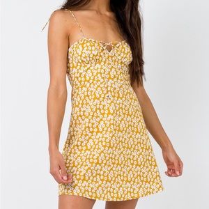 *NEW* Princess Polly Yellow Floral Mini Dress